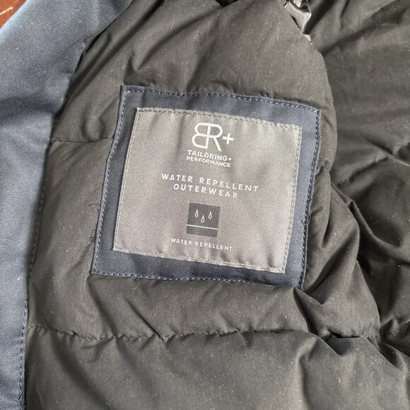 Banana Republic Men’s Water Repellent Coat Size M Preppy Blue Travel Commute - Picture 5 of 11